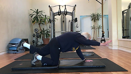 88 year old Howard doing Bird Dogs for core strength